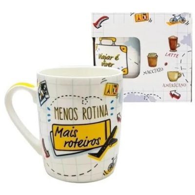 Caneca 410Ml - Menos Rotina Mais Roteiros
