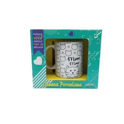 Caneca Porcelana 330Ml - Miau