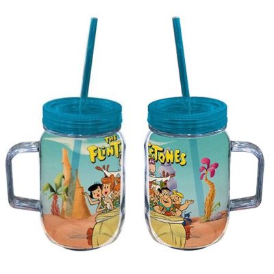 Caneca Pote 500Ml - Flinstones Family In A Car