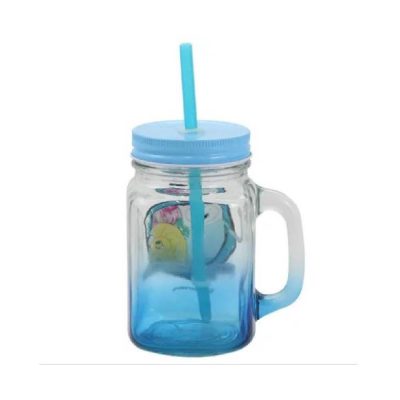 Caneca Pote De Vidro Com Canudo 450Ml - Adventure Time