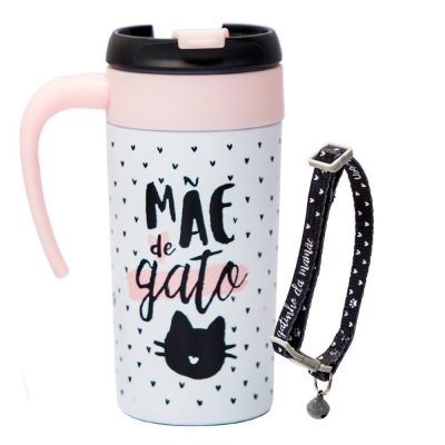Caneca Termica Com Acessorio 300Ml - Mae De Gato