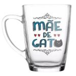 Caneca Vidro 300Ml – Mae De Gato Caneca Vidro 300Ml - Mae De Gato