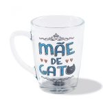 Caneca Vidro 300Ml – Mae De Gato Caneca Vidro 300Ml - Mae De Gato