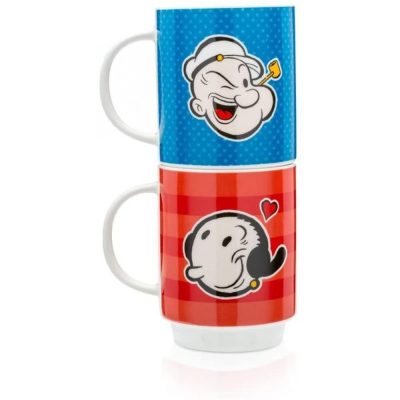 Canecas Empilhaveis 280Ml - Popeye E Olivia