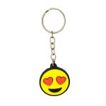 Chaveiro Emborrachado Emoji Olhos De Coracao