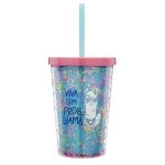 Copo Canudo 350Ml – Confete Lhama Copo Canudo 350Ml - Confete Lhama