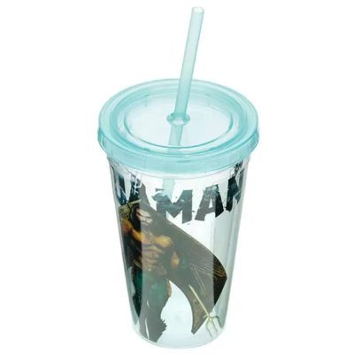 Copo Canudo 500Ml - Aquaman