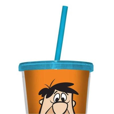 Copo Canudo 500Ml - Flinstones Fred (Sem Caixa)