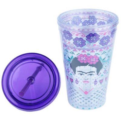 Copo Canudo 500Ml - Frida Kahlo