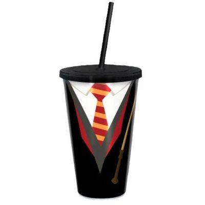 Copo Canudo 500Ml - Harry Potter Grifinória