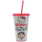 Copo Canudo 500Ml – Mônica E Hello Kitty Copo Canudo 500Ml - Mônica E Hello Kitty