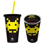 Copo Canudo 500Ml - Space Invaders