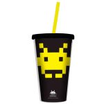 Copo Canudo 500Ml - Space Invaders
