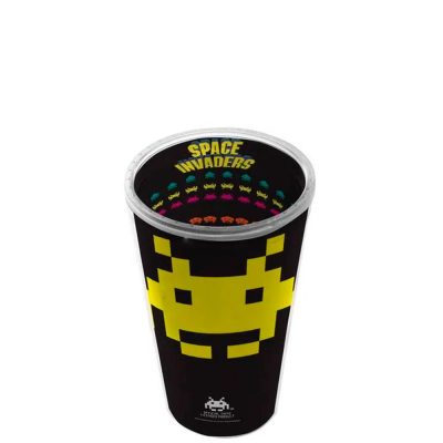 Copo Canudo 500Ml - Space Invaders