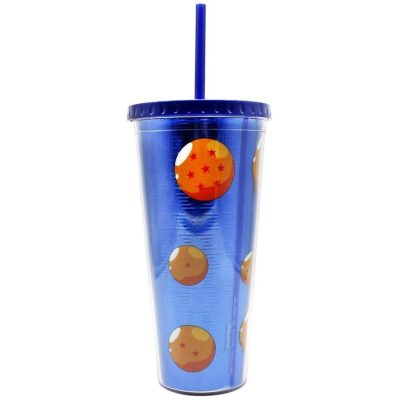 Copo Canudo 650Ml - Esféras Dragon Ball Z