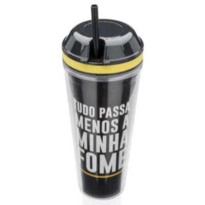 Copo Canudo E Pote 430Ml - Fome