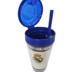 Copo Canudo E Pote 450Ml – Real Madrid Copo Canudo E Pote 450Ml - Real Madrid