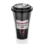 Copo Com Canudo Retratil 450Ml – Profissao Jornalismo Copo Com Canudo Retratil 450Ml - Profissao Jornalismo