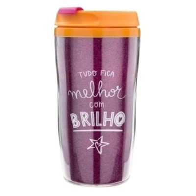 Copo Para Viagem 250Ml - Glitter Larissa Manoela