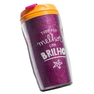 Copo Para Viagem 250Ml - Glitter Larissa Manoela