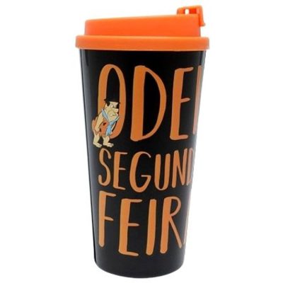 Copo Para Viagem 500Ml - Flinstones Odeio Segunda-Feira (Sem Caixa)