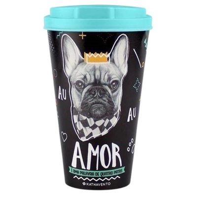 Copo Para Viagem 550Ml - Amor, Palavra De 4 Patas