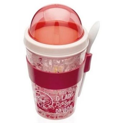Copo Snack Congelavel 300Ml - Flamingos