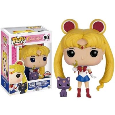 Funko Pop Animation - Sailor Moon W/Moon Stick & Luna 90 (Special Edition) (Vaulted)