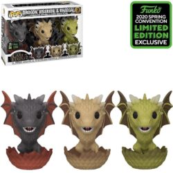 Funko Pop Game Of Thrones - Drogon, Viserion & Rhaegal 3 Pack (Hatching) (2020 Spring Convention Limited Edition)