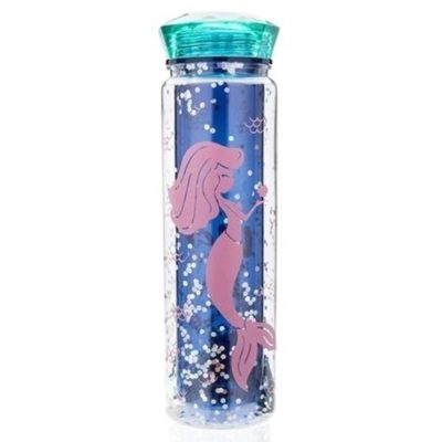 Garrafa Diamante Com Glitter 500Ml - Sereia