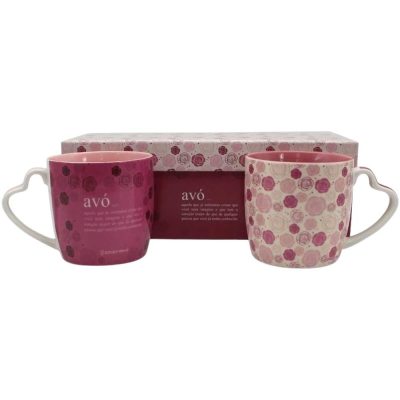 Kit 02 Canecas 300Ml - Avó