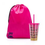 Kit Copo Canudo 450Ml E Mochila Sacola – Projeto Verao