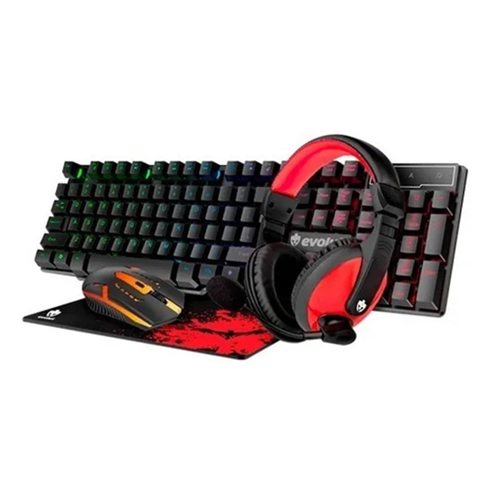 Kit Gamer Evolut Eg-51 (Mouse + Teclado + Mouse Pad + Headset)