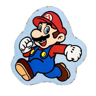 Almofada Mario Formato Mario Evergreen - Fibra Veludo