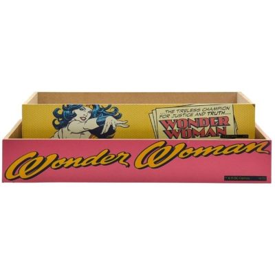 Bandeja Madeira 48X30x8cm - Wonder Woman (Set Com Duas Bandejas Sem Caixa)