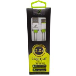 Cabo Usb Tipo C Flat 3.0A Xc-Cd-61 2M - X-Cell