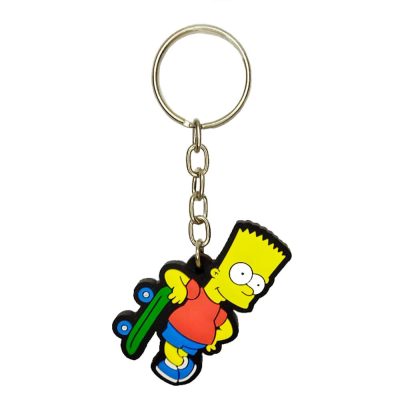 Chaveiro Emborrachado Bart Simpson Com Skate