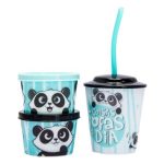Copo Canudo Com Potinhos – Move Panda Copo Canudo Com Potinhos - Move Panda