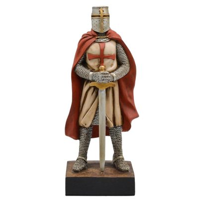 Estatua Resina Artesanal – Templario (Capa Longa)