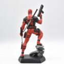 Estatua Resina Artesanal - Deadpool Com Arma