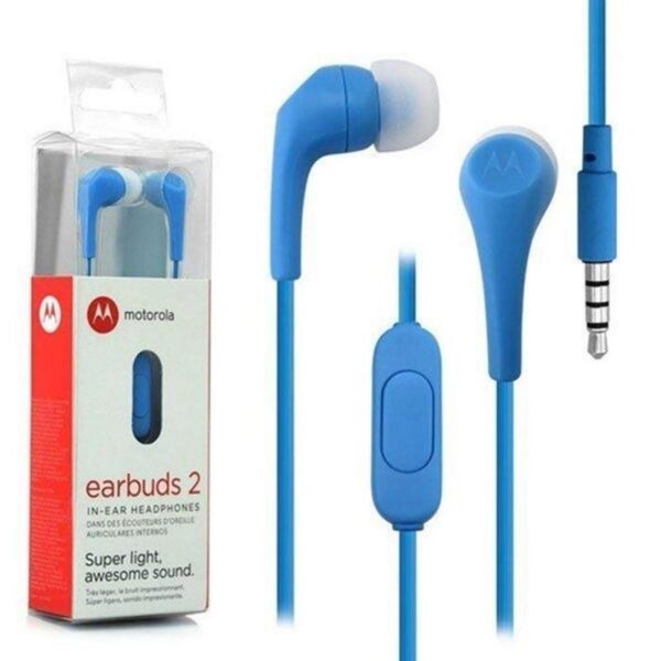 Fone De Ouvido Motorola Earbuds 2 Azul