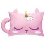 Fronha Com Aplique Gato Unicornio
