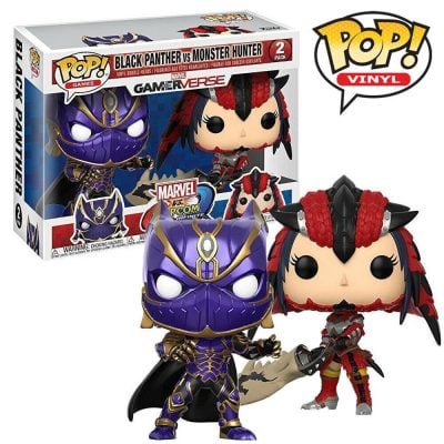 Funko Pop Games - Marvel Vs Capcom Black Panther Vs Monter Hunter (Vaulted)