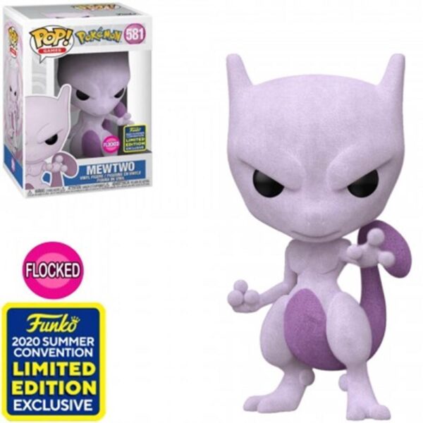 Funko Pop Games - Pokemon Mewtwo 581 (Flocked) (2020 Summer Convention Limited Edition Exclusive) #1