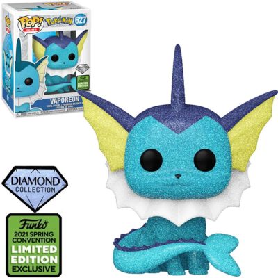 Funko Pop Games - Pokemon Vaporeon 627 (Diamond) (2021 Spring Convention Exclusive Limited Edition)