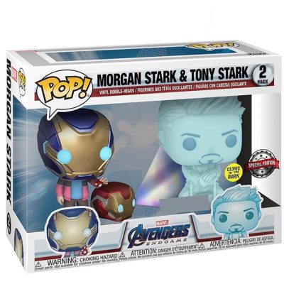 Funko Pop Marvel - Morgan Stark & Tony Stark (2 Pack) (Glows) (Special Edition)