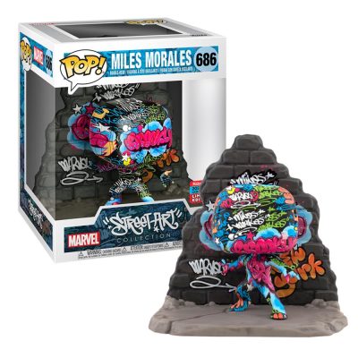 Funko Pop Marvel - Spider Man Miles Morales 686 (Graffiti Street Art Collection Deluxe) (Exclusive 2020 Fall Convention)