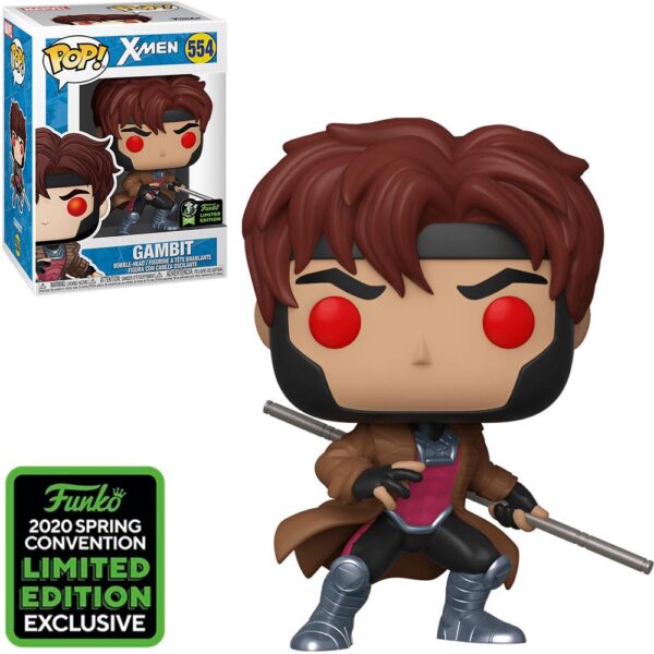Funko Pop Marvel - X-Men Gambit 554 (With Bo-Staff) (2020 Spring Convention Limited Edition)