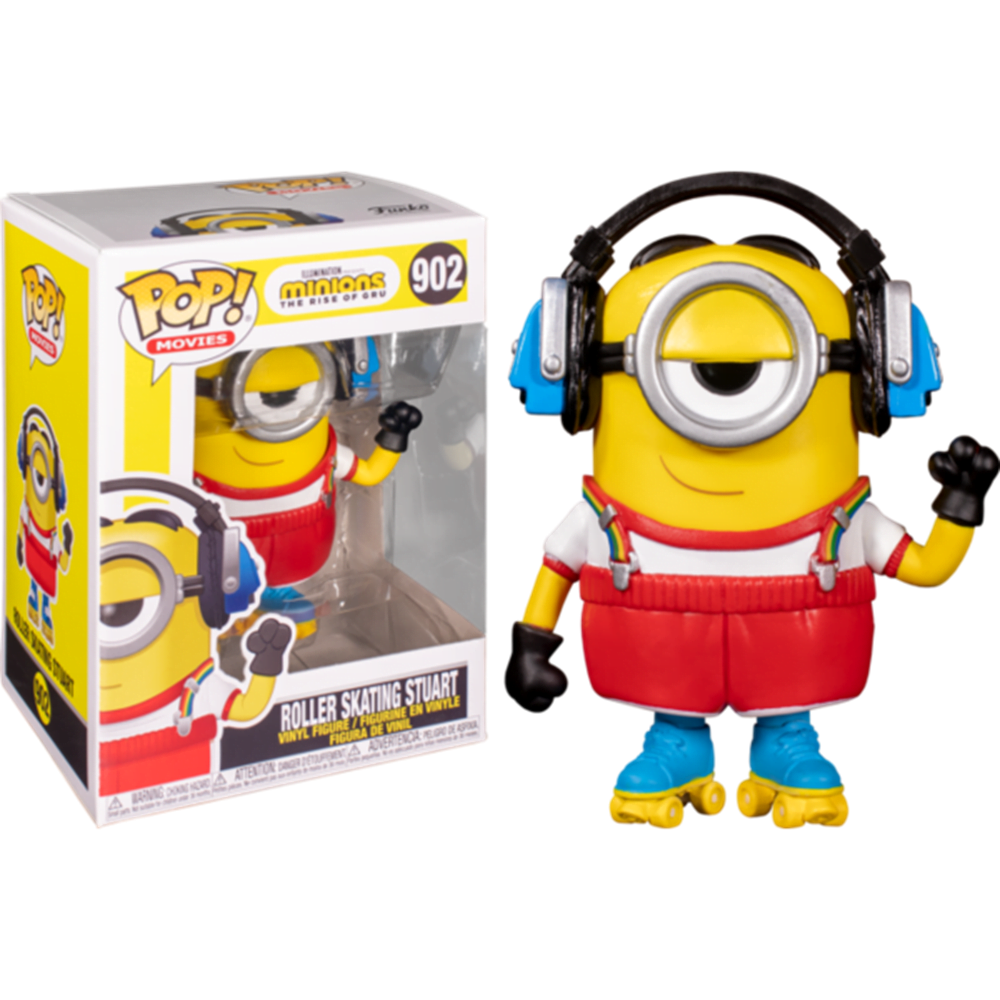 Funko Pop Movies – Minions The Rise Of Gru Roller Skating Stuart 902 Funko Pop Movies - Minions The Rise Of Gru Roller Skating Stuart 902