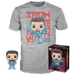 Funko Pop Tee Collector Marvel - Box Iron Man (Tony Stark) Glow + Camiseta Gg